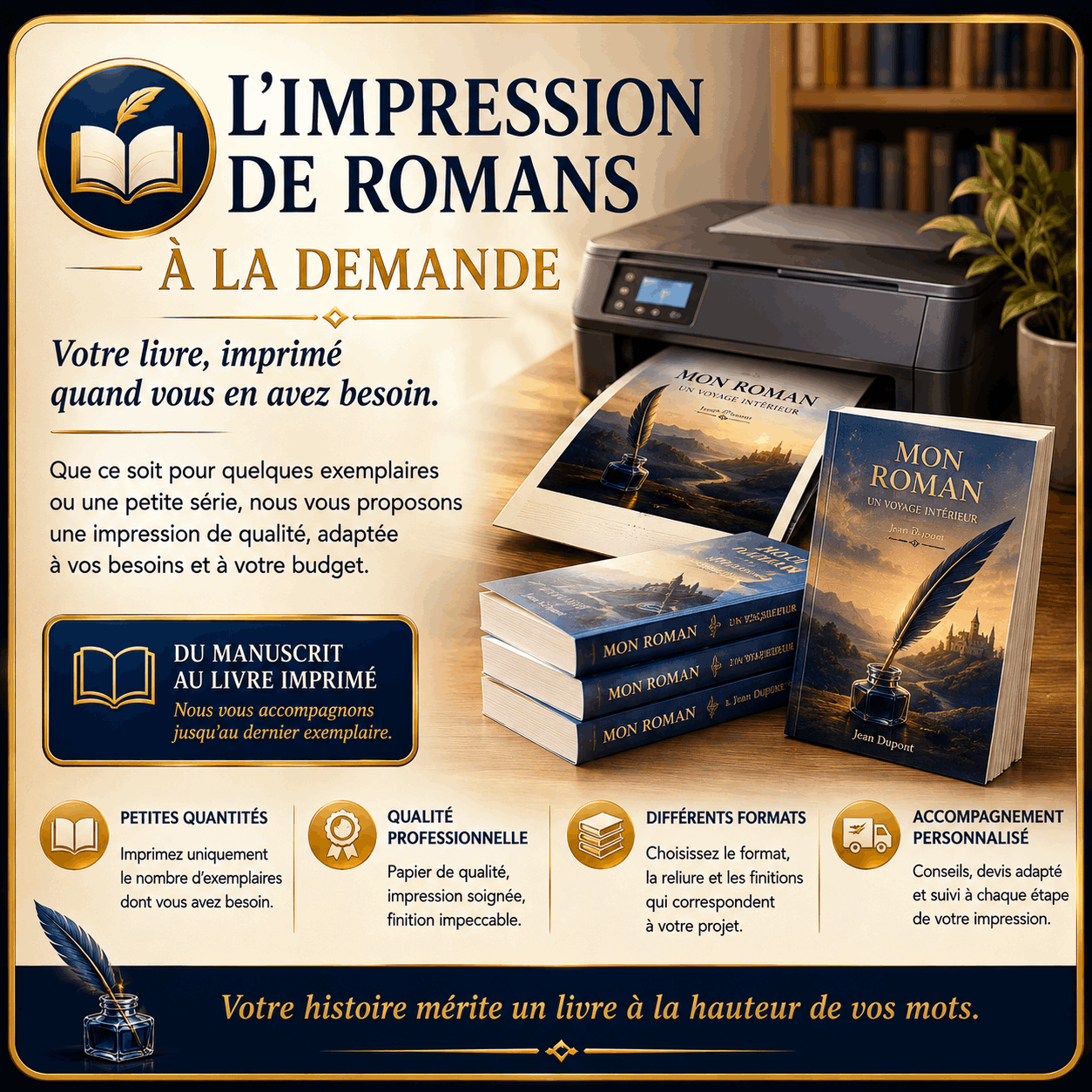 impression de romans à la demande : comment faire imprimer son livre en autoédition.